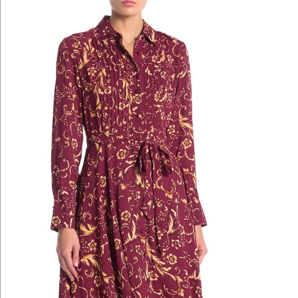 Nanette Lepore  Pintuck Long Sleeve  Dress